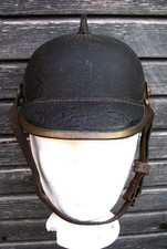 uralte Feuerwehr Pickelhaube aus Leder - 100% original