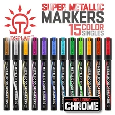 DSPIAE: Super Metallic Markers - Paint Marker - MKA : MKS - Singles 15 Colors