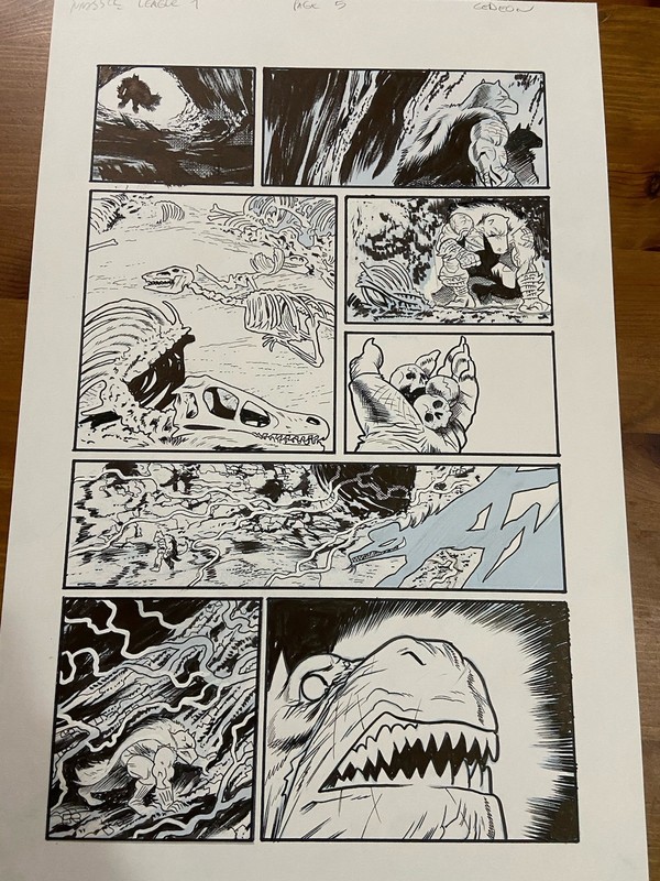 Jurassic League DC Comics Issue 1 Page 5 Original Art By Juan Gedeon 11x17