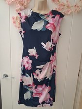 BNWT Billie & Blossom navy blue & pink sleeveless event party dress size 14