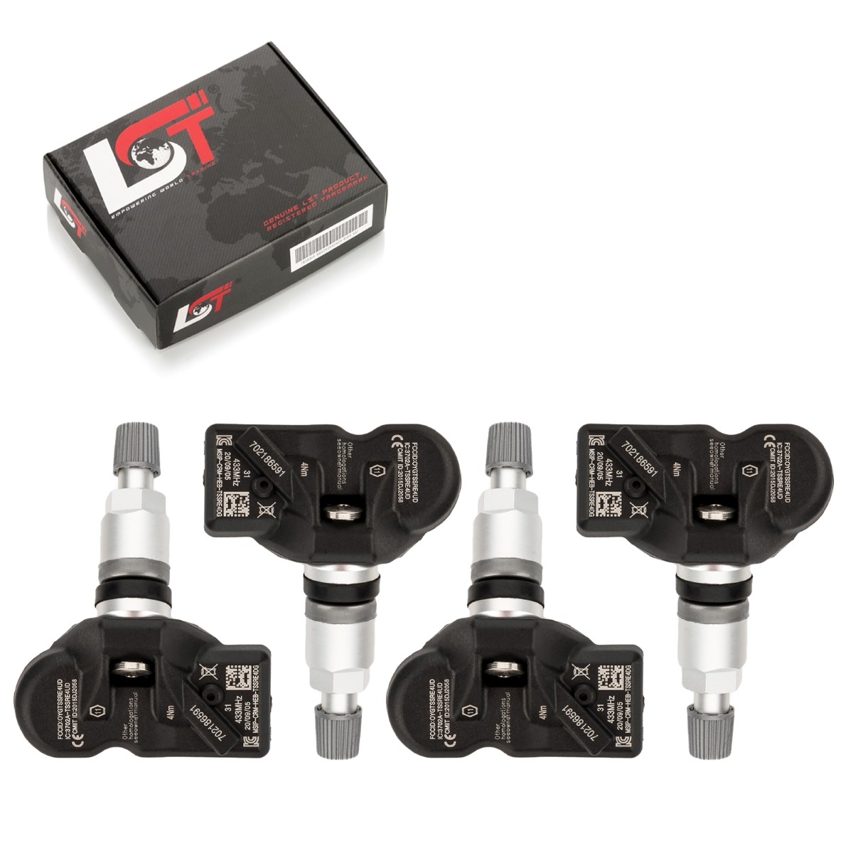 4x Tyre Pressure Control System Rdci Sensor 5Q0907275B for Audi Q5 Fy Q7 4M Q8