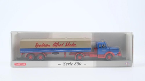 Wiking H0 211384 PMS Krupp Titan semirremolque de plataforma Alfred Mader | Condition: Gebraucht