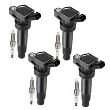 4 Ignition Coils Pack 4 Spark Plug Kit Fix Misfires for Hyundai UF611 XP6203