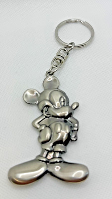 Disney Mickey Mouse Key Chain authentic Silver Tone