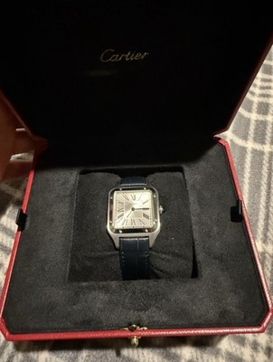 Cartier Santos Dumont Large Quartz Silver Dial WSSA0022