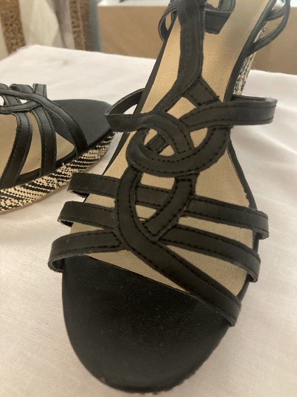 Kelly & Katie Women’s Strappy Wedge Sandals Snake Print Ankle Strap 11
