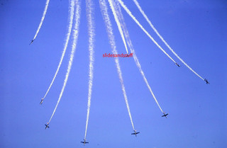 Aircraft 35mm Slide 9 Fouga Magisters Patrouille de France Biggin Hill 1974