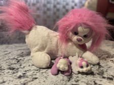 Puppy surprise, Dog Plush Dolls Set Stuffed Animals White Pink with Plush