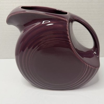 7'' Fiestaware Heather Plum Purple Large Disk Pitcher Retired Homer Fiesta 67 Oz