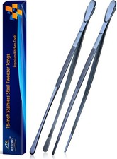 JETKONG 2 Pcs 16Inch Heavy Duty Cooking Tweezers Extra Long Stainless Steel K...