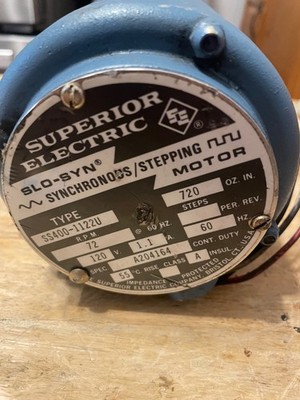 SUPERIOR ELECTRIC, SYNCHRONOUS/ STEPPING MOTOR #SS400, 120V