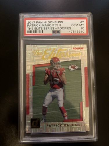 2017 Panini Donruss the Elite Series Rookies Patrick Mahomes II #7 (RC) PSA10🔥