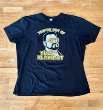 You're Out Of Your Element The Dude Big Lebowski Black 2XL Men's T Shirt * Worn