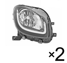 COPPIA FARI PROIETTORI FANALI ANTERIORE Sx E DX PER SMART ForTwo 453 LED CONTINU