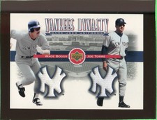 2001 Upper Deck Game Used Wade Boggs Joe Torre Yankees Dynasty