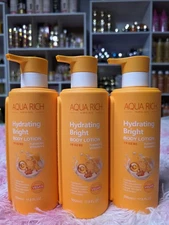 Aqua Rich Hydrating Bright Body Lotion Turmeric & Vitamins C Brightening Lotion
