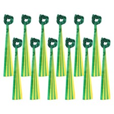 Rainbow Dance Ribbons, Wrist Streamers 20"  12 Pcs  Green  Yellow