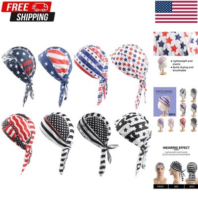8 Pack Do Rag Skull Caps for Men Sweat Wicking Doo Rags Cooling Helmet Liner ...
