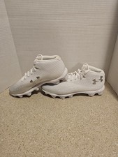 Under Armour Spotlight Franchise Rm 4.0 Men Sz 10 White Silver Football Cleats