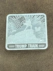 Trump 1 Oz .999 Fine Silver Square 2024 Trump Train Silver Bar BU Coin MAGA 47