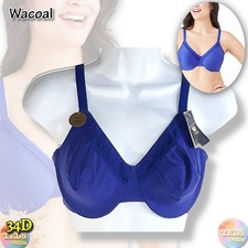 NWT Wacoal Women's 34D Perfect Primer Underwire Bra 855213 Clematis Blue