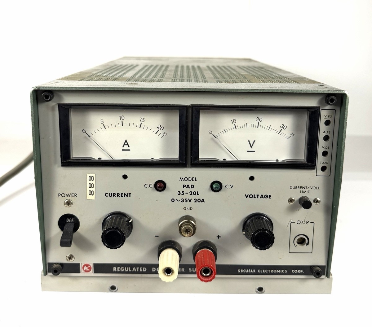 電源菊水 　PAD-35-20L　0〜35V 20A 　高性能コンパクト KIKUSUI Electronics PAD 35-20L 0-35V 20A Regulated DC Power Supply