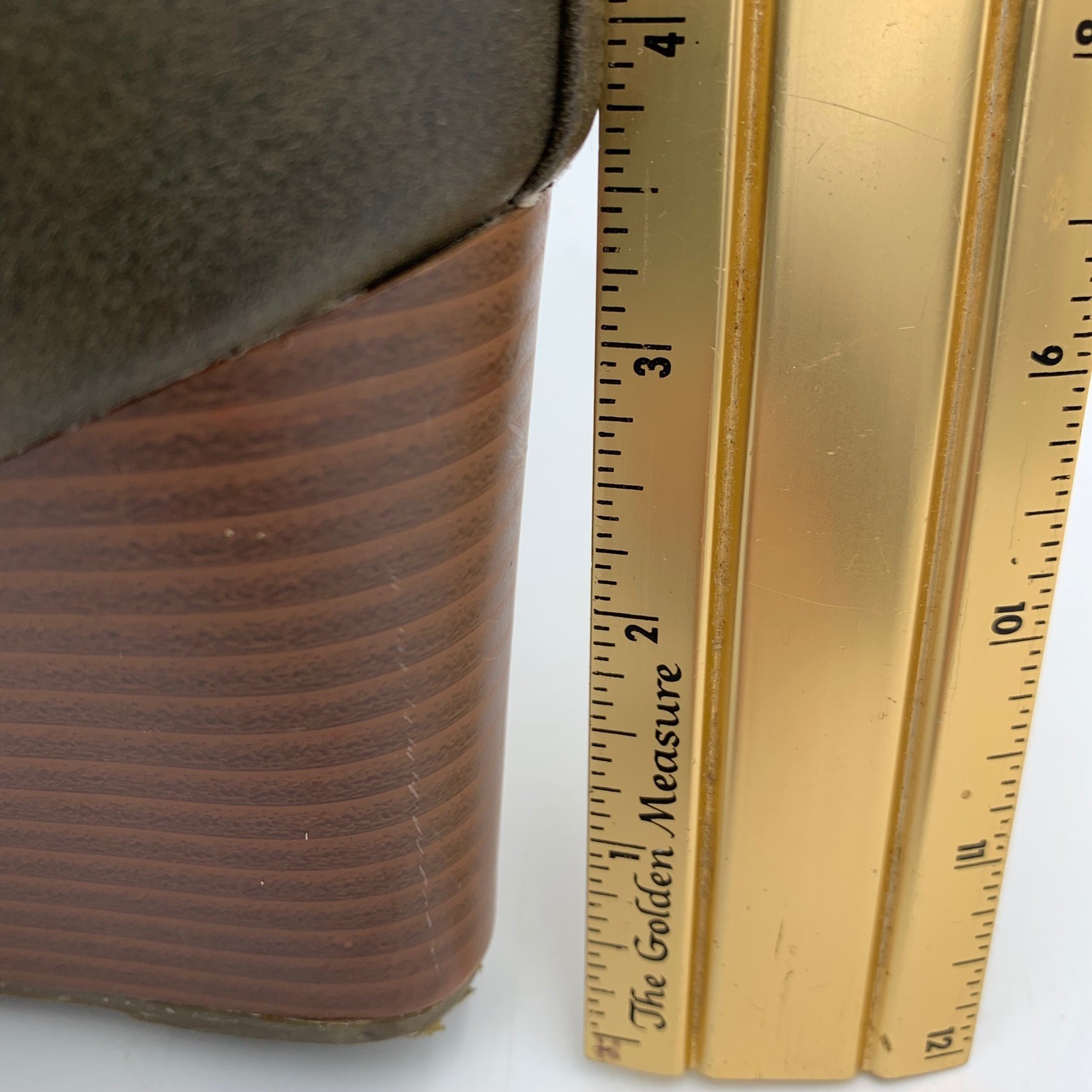 Diba Alberta Wedge Ankle Boots Olive Green Women 8M Side Zip Boho Fall