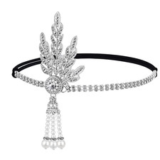 1920s Flapper Headpiece Rhinestones Flapper Headband Bridal Wedding Roaring 20s