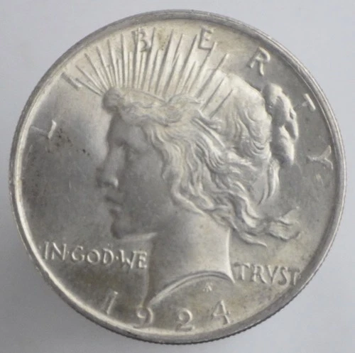 1924 Peace US Silver Dollar – Very Good Luster – 90% Silver