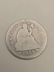 1854-O Seated Liberty Silver Quarter 25c