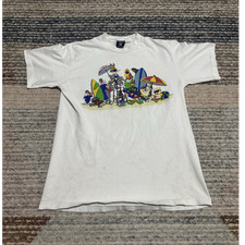 Warner Bros. Studio Store Looney Tunes Double-Sided Graphic White Men's Tee M
