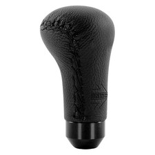 Momo For Anatomico Shift Knob - Black Leather Black Stitching