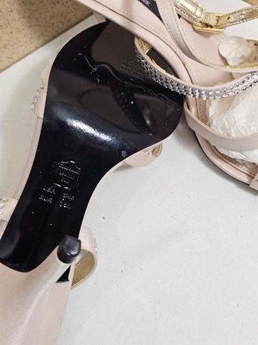 Nina Damenschuhe Größe 6, 6,5 BIEGE Knöchelriemen mit Ledersohle Pumps Sandale Absatz - Bild 7 von 7
