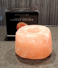 Evolution Salt CO Himalayan Crystal Salt Candle Holder Natural New