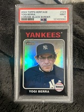 2024 Topps Heritage Yogi Berra Chrome-Black Border #123 PSA 9 /75