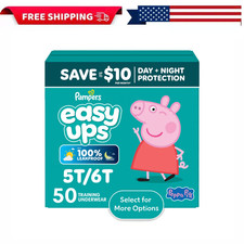 Pampers Easy Ups Training Pants Size 5T-6T 50 Count Toddler Disposable Diapers