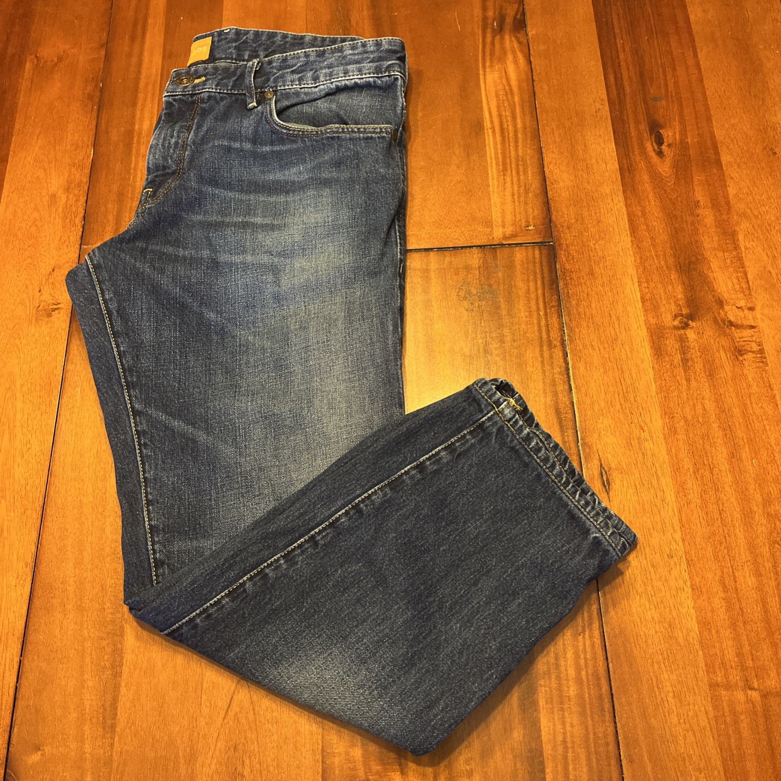 Boss Orange 24 by Hugo Boss Men's Size 36 Regular Fit Blue Denim Jeans