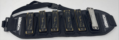 Fender Blues DeVille Harmonica Set 6 w Lee Oskar Hohner Flex Belt Case 10 hole