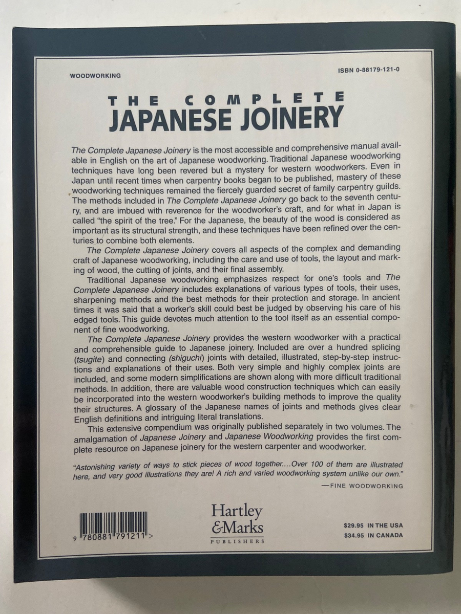 The Complete Japanese Joinery by Sato, Hideo; Nakahara, Yasua