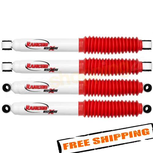 Rancho RS55001/RS55112 Set of 4 Front & Rear RS5000X Shock Absorbers