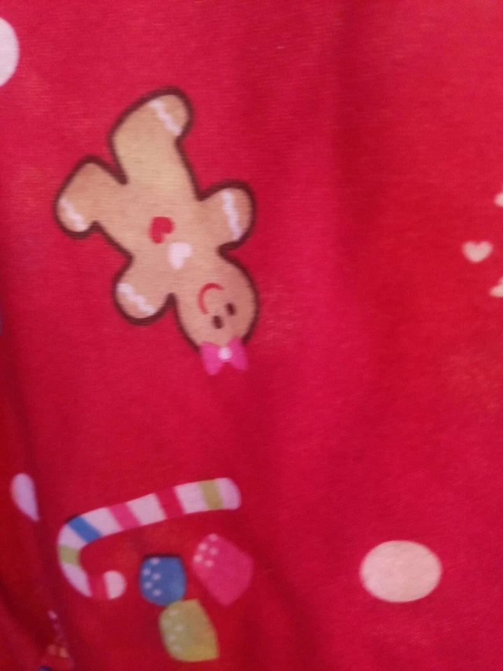 NUEVO CAMISÓN JUMPING BEAN VACACIONES NAVIDAD PAN DE JENGIBRE TALLA 6X + 18" MUÑECA PJ Foto 3 de 4