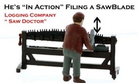 Logging Company Saw Filer, The Saw Doctor As They Were Known, O Scale Set Logging Company Saw Filer, The Saw Doctor As They Were Known, O Scale Set