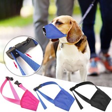 Adjustable Nylon Dog Safety Muzzle Dog Muzzel Prevent Biting Barking Chewing US