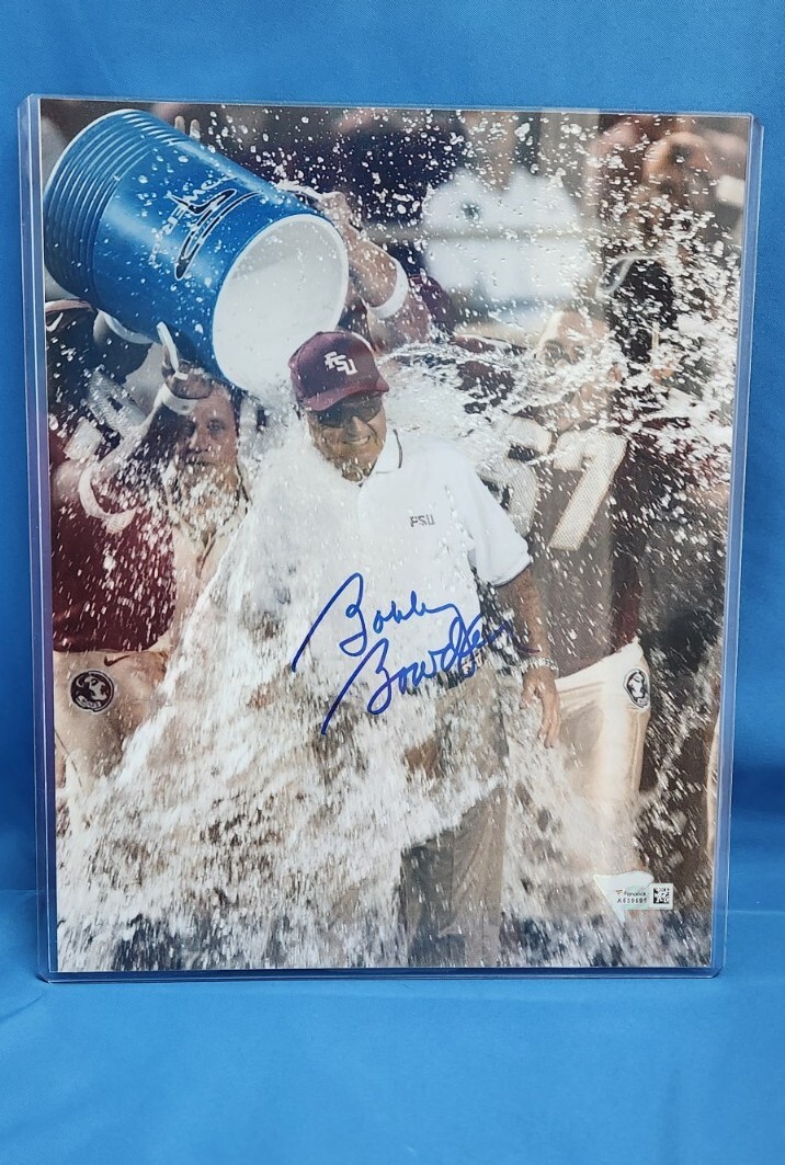 Bobby Bouton Autographed Signed Florida State Seminoles Bobby Bowden 8x10 Florida State Football Photo Fanatics Hologram 