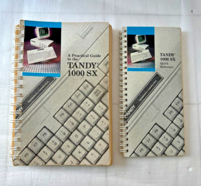1986 Tandy 1000 SX Quick Reference Book & A Practical Guide Manual ...