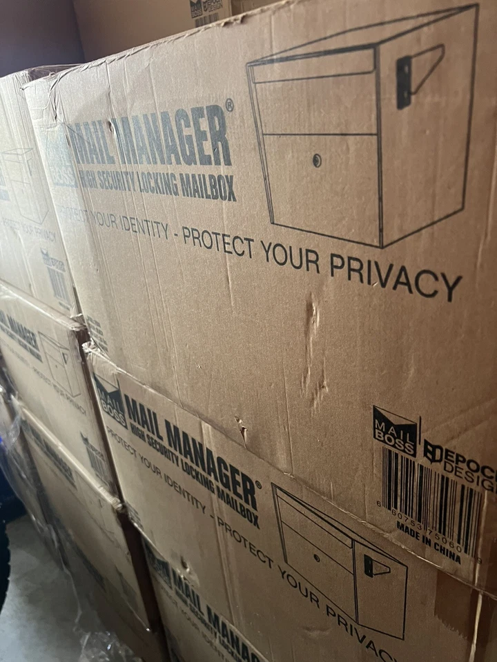 Buzón de seguridad con bloqueo en la acera Mail Boss 7506 Mail Manager, negro, grande Foto 3 de 4