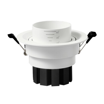 LED COB Ceiling Light Fixture Recessed Lamp Zooming Zoomable Adjustable Focus