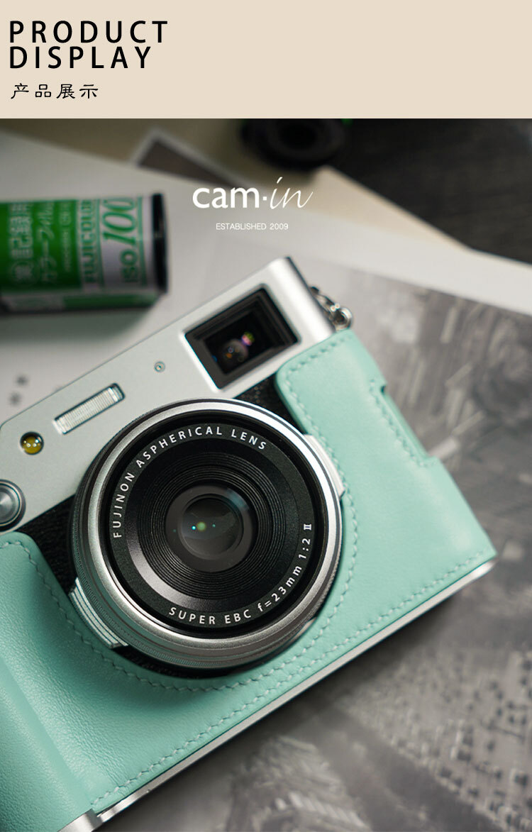 Cam-in Swift Leather Camera Half Case for Fujifilm X100vi Camera