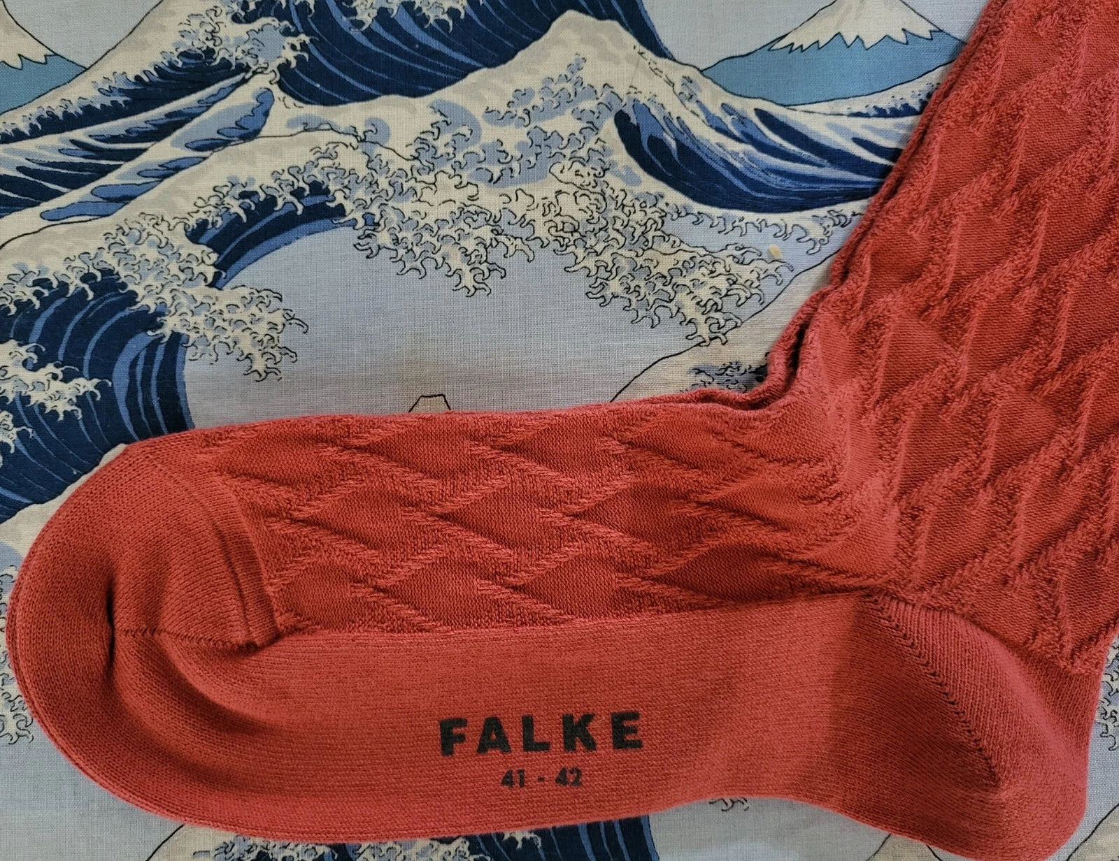 Falke Men's Cotton Calf Socks Classic Tale Lobster Orange UK7-8 EU 41-42 RRP£19