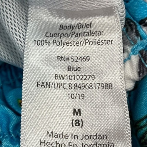 Boys Size Medium (8) Swim Trunks Sharks Skulls Toucan Blue Wonder Nation Lined - Picture 6 of 10